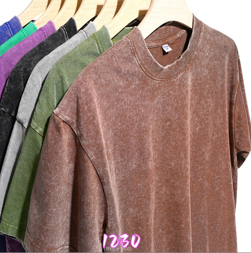 Acid wash boxy tee