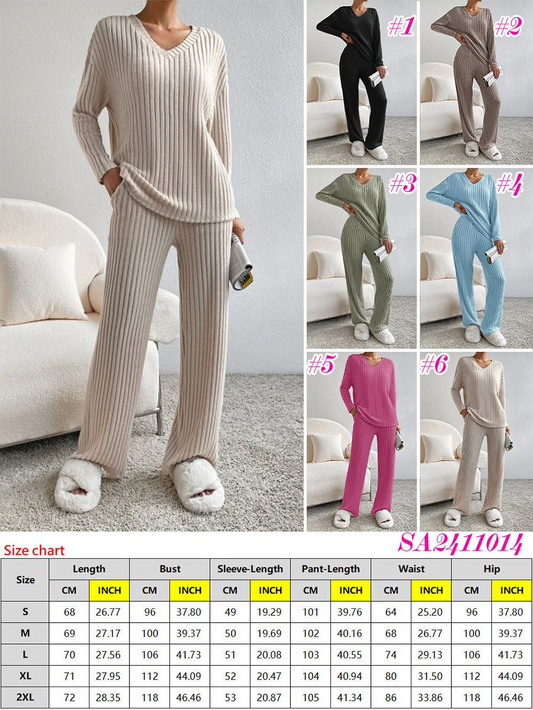Waffle knit set